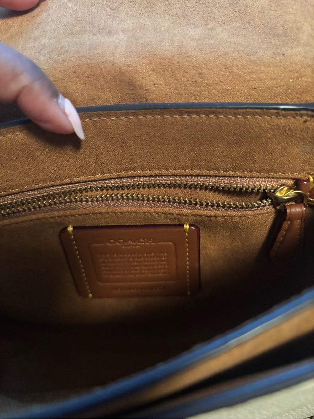 Coach Ivory Crossbody Bag with Gold Accents - Picture 15 of 15